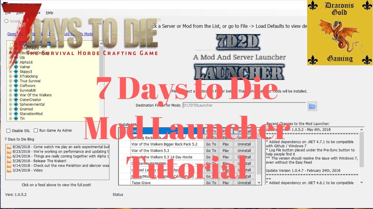 7 days to die mod launcher